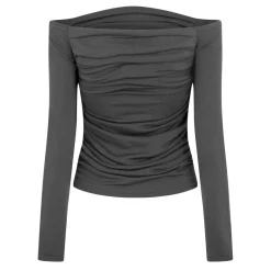 Women's Ruched Long-Sleeve T-Shirt