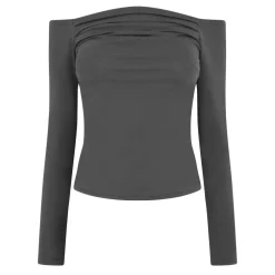 Women's Ruched Long-Sleeve T-Shirt
