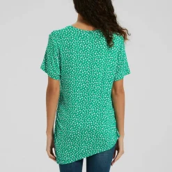 Women's Ruched Side Regular Fit T-Shirt
