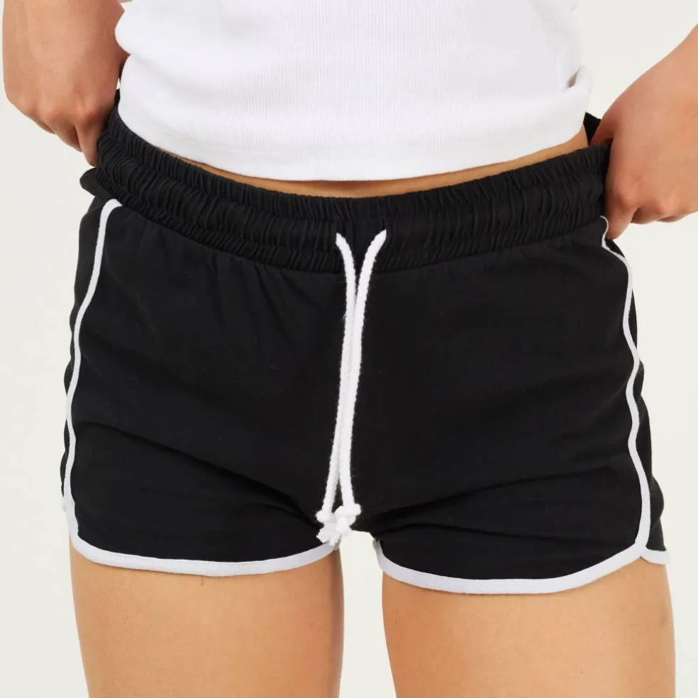Womens Running Shorts with Contrast Binding