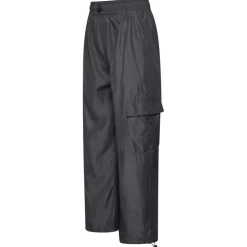 Womens Satin Cargo Open Hem Fleece Jogger