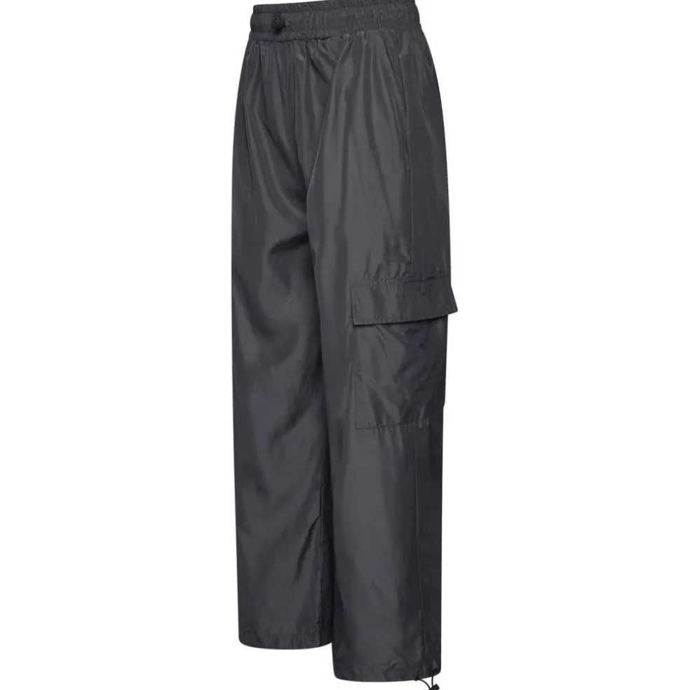 Womens Satin Cargo Open Hem Fleece Jogger