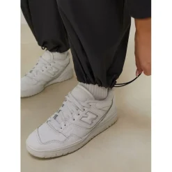 Womens Satin Cargo Open Hem Fleece Jogger