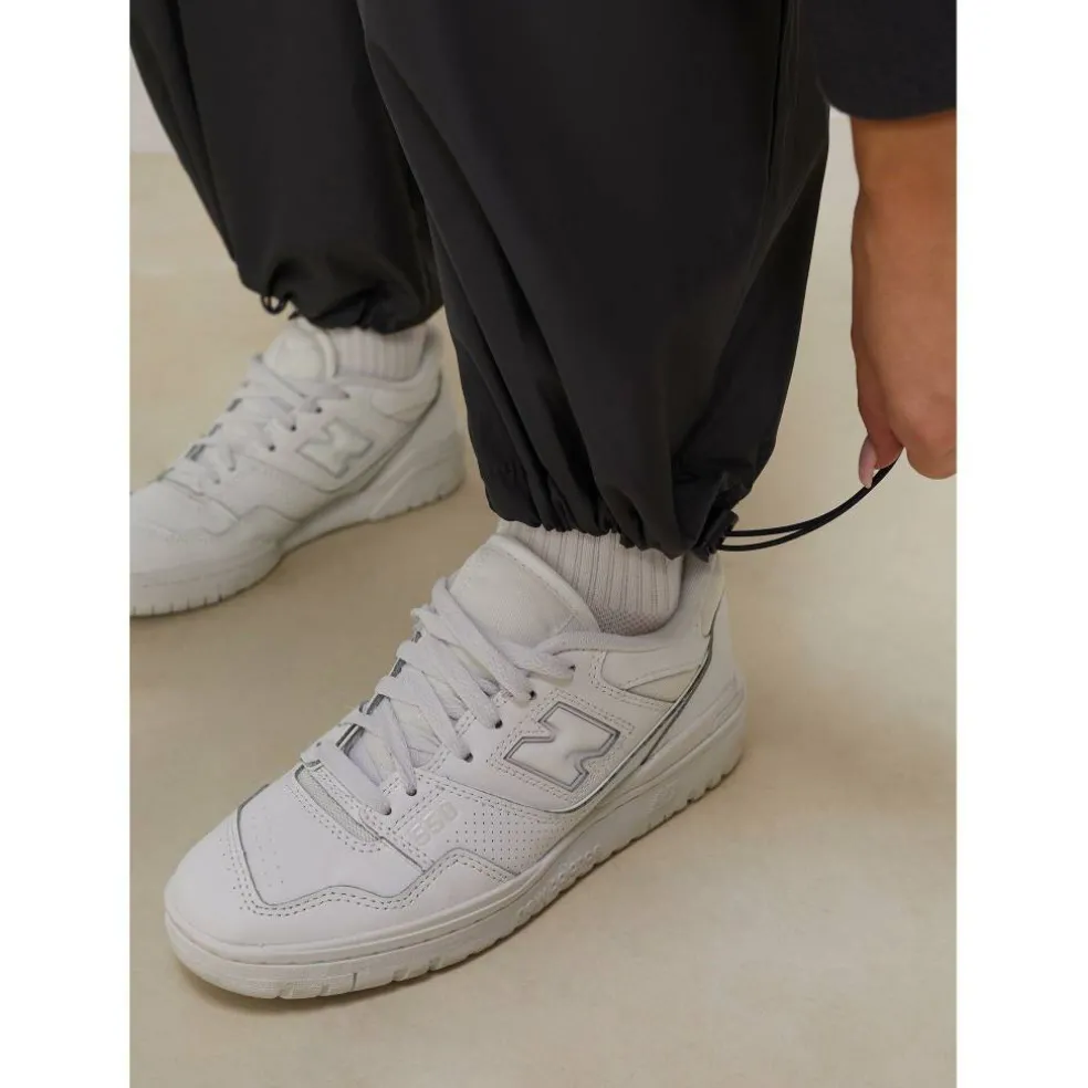 Womens Satin Cargo Open Hem Fleece Jogger