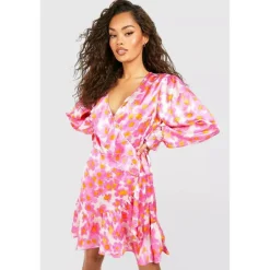 Women's Satin Mini Skater Dress