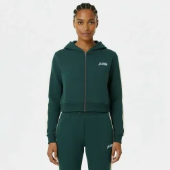 Women's Script Cotton Long Sleeve Oversized Fit Zip Hoodie