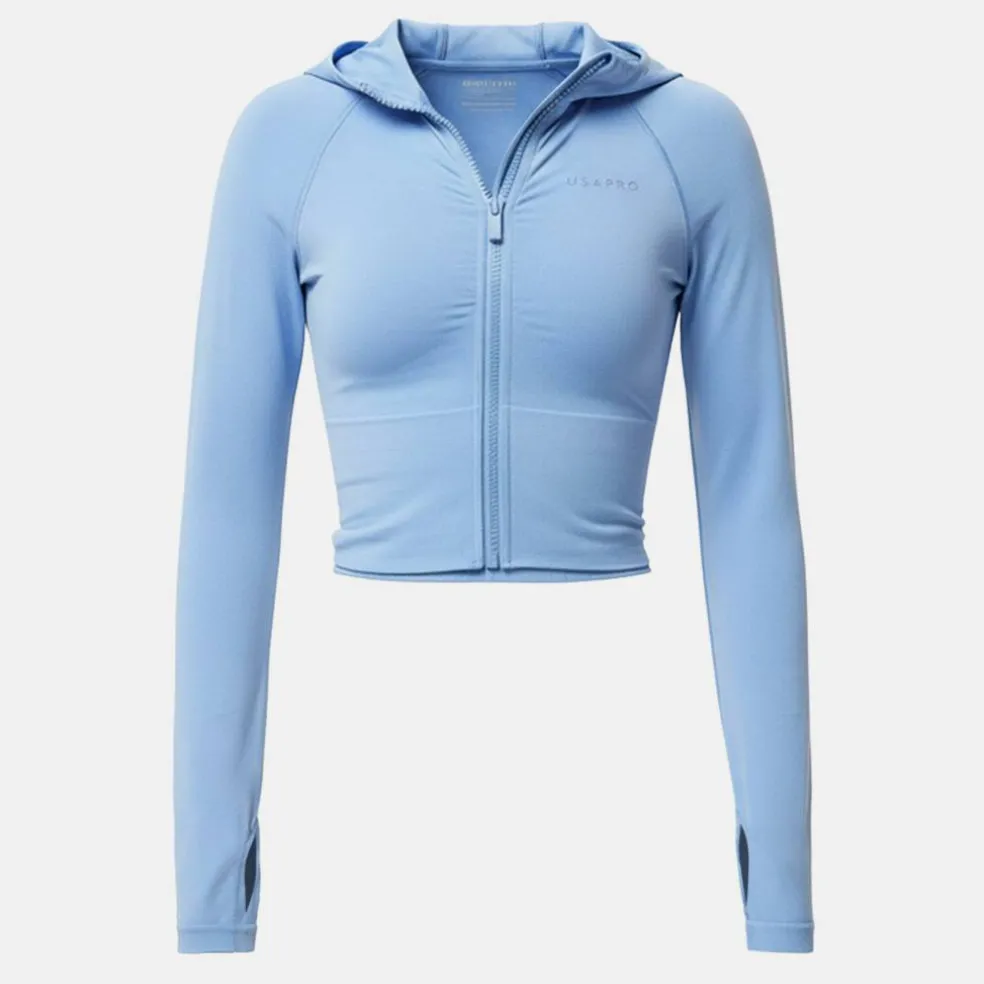 Women's Seamless Definition Cropped Long Sleeve Performance Training Jacket