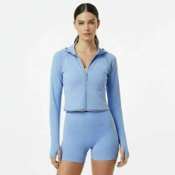 Women's Seamless Definition Cropped Long Sleeve Performance Training Jacket