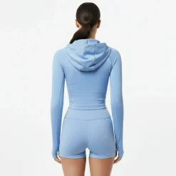 Women's Seamless Definition Cropped Long Sleeve Performance Training Jacket
