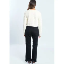 Women's Sequin Bow Long-Sleeve Blouse