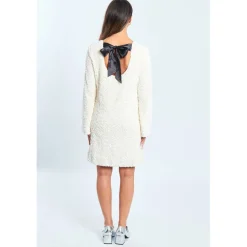 Women's Sequin Bow Mini Dress