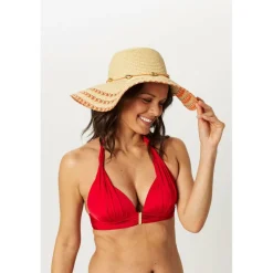 Women's Shell Trim Floppy Hat