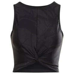 Women's Shiny Yoga Scribble Cropped Vest