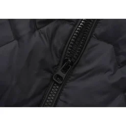 Women's Short Duck Down Funnel Neck Long Sleeve Down Jacket