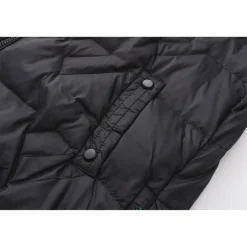 Women's Short Duck Down Funnel Neck Long Sleeve Down Jacket