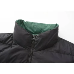 Women's Short Duck Down Funnel Neck Long Sleeve Down Jacket
