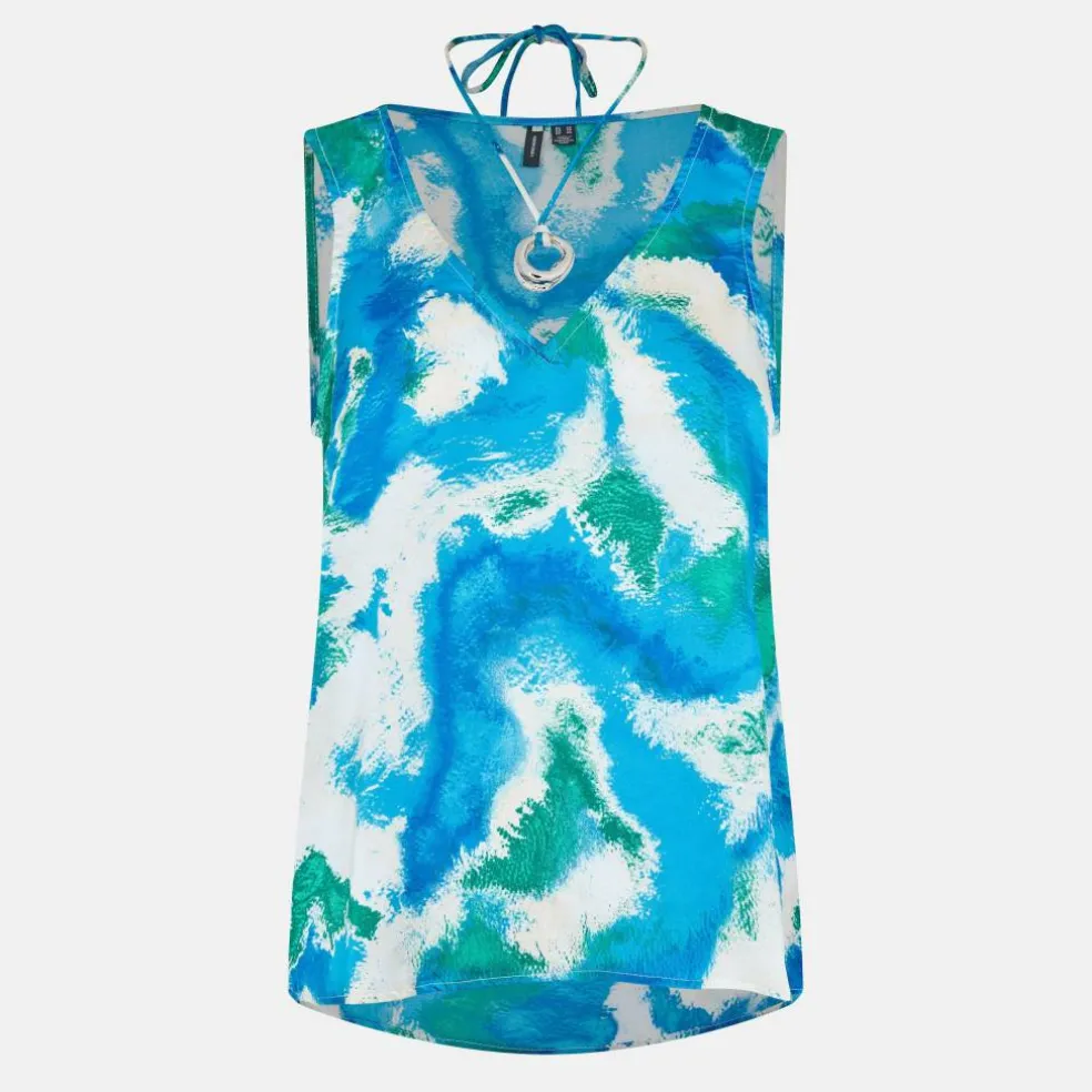 Women's Short-Sleeve V-Neck Blouse