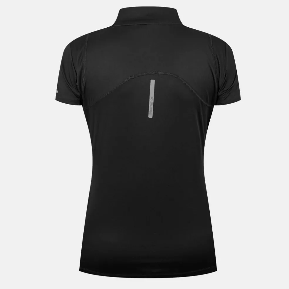 Womens Short Sleeve 1/4 Zip T-Shirt
