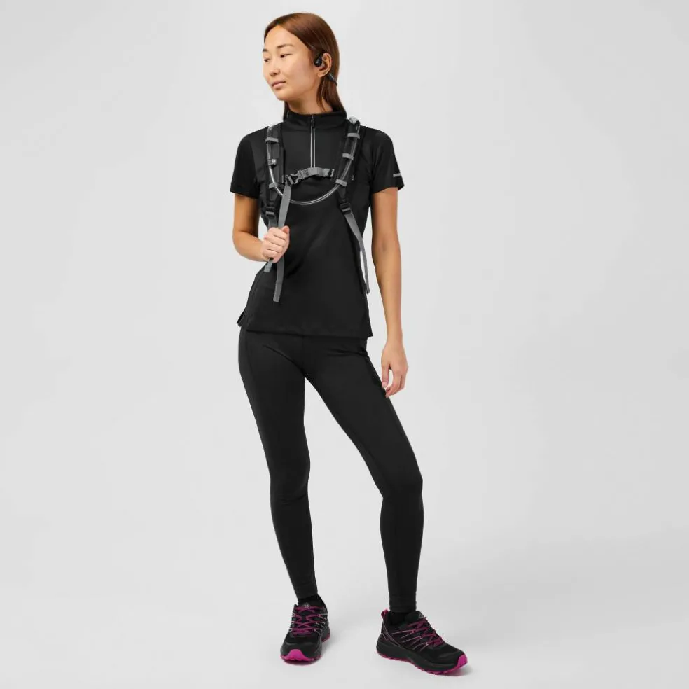 Womens Short Sleeve 1/4 Zip T-Shirt