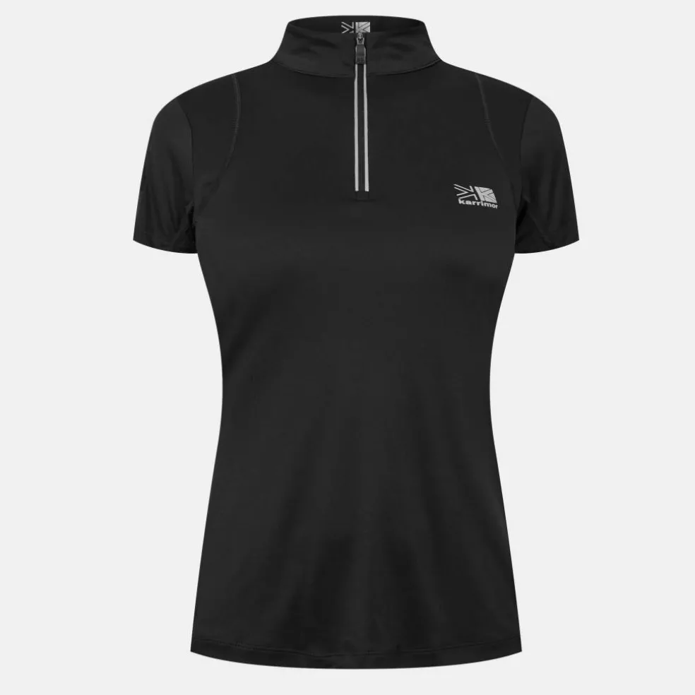 Womens Short Sleeve 1/4 Zip T-Shirt