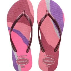 Women's Slim Palette Glow Velvet Rose Flip Flops