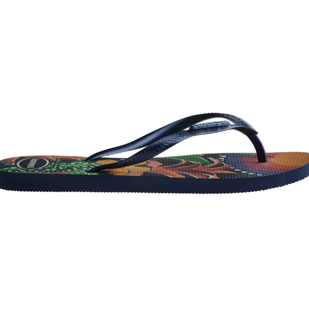 Women's Slim Tropical Salmon Flip Flops
