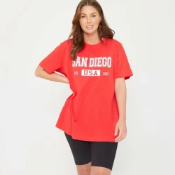 Women's Slogan T-Shirt and Cycling Shorts Coord