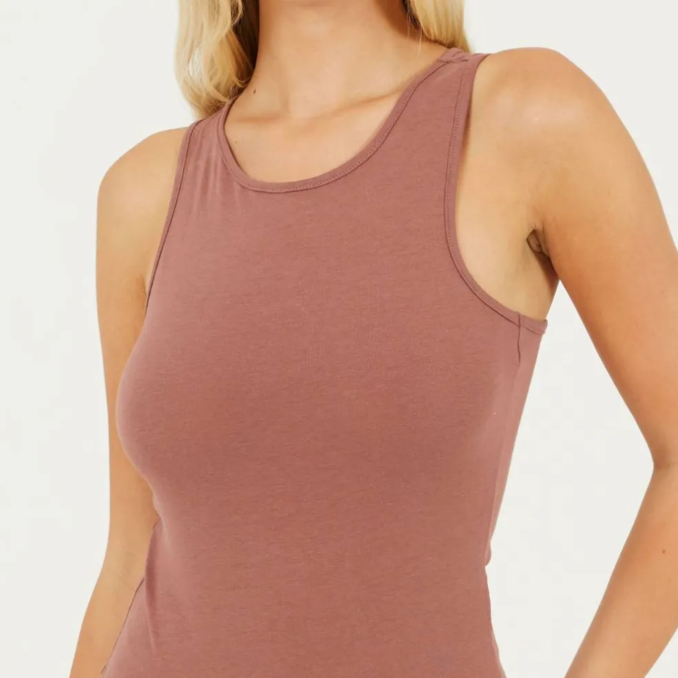 Womens Soft Jersey Racer Back Bodysuit