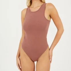 Womens Soft Jersey Racer Back Bodysuit