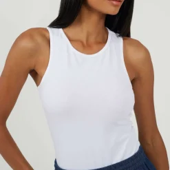 Womens Soft Jersey Racer Back Bodysuit