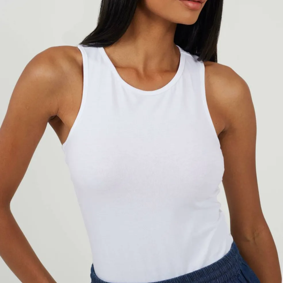 Womens Soft Jersey Racer Back Bodysuit