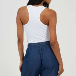 Womens Soft Jersey Racer Back Bodysuit