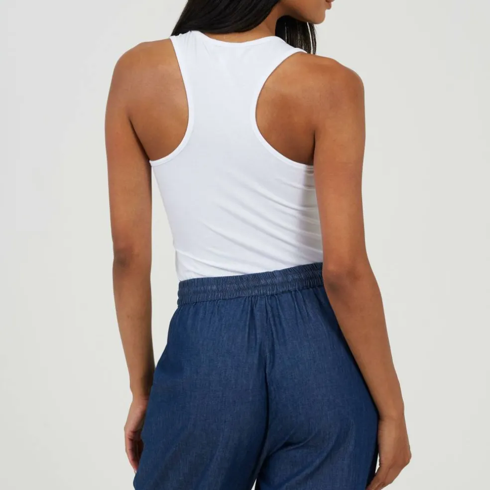 Womens Soft Jersey Racer Back Bodysuit