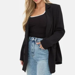 Women's Soft Woven Long Sleeve Blazer