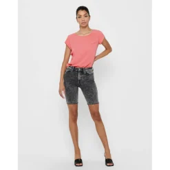 Women's Solid Short-Sleeve Blouse