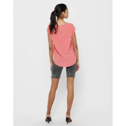 Women's Solid Short-Sleeve Blouse