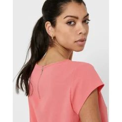 Women's Solid Short-Sleeve Blouse