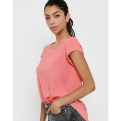 Women's Solid Short-Sleeve Blouse