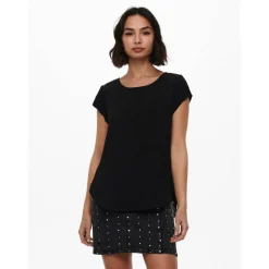 Women's Solid Short-Sleeve Blouse