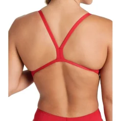 Womens Solid Team Challenge Swimsuit