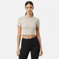 Women's Sophie Habboo Cropped Short-Sleeve Performance Gym Top