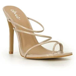 Women's Square Toe Loop Strap Flat Sandal