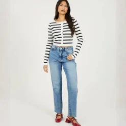 Womens Straight Leg Denim Jeans