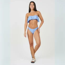 Womens Strapless Bikini Top with Frill