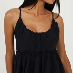 Womens Strappy Mini Dress with Back Tie Detail.