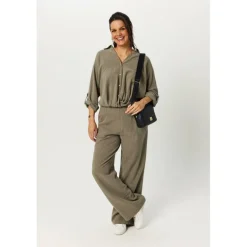 Women's Striped Wide Leg Trousers
