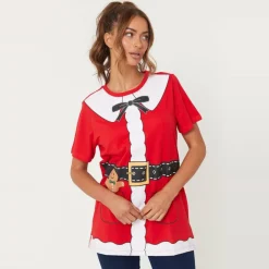 Women's Studio Mrs Claus Regular Fit T-Shirt