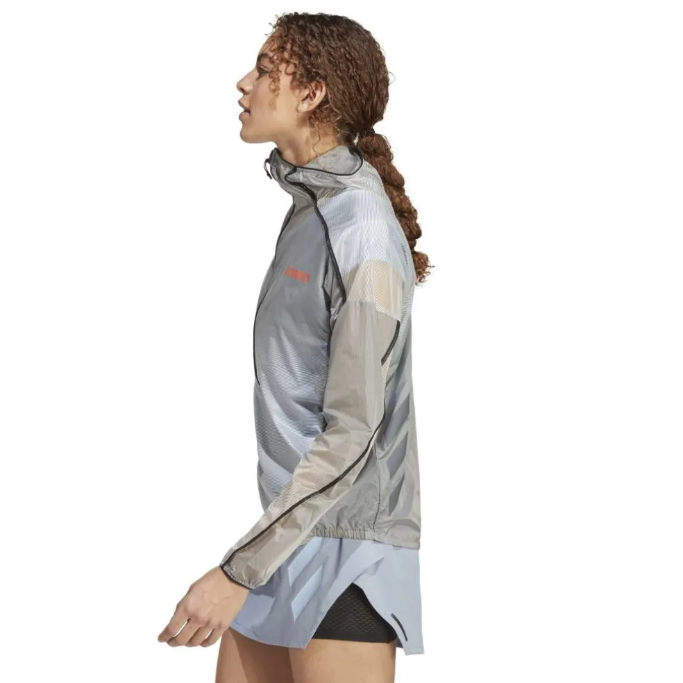 Women's Terrex Agravic Windweave Pro Trail Water Resistant Windproof Long Sleeve Performance Running Jacket