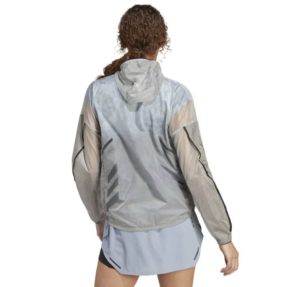 Women's Terrex Agravic Windweave Pro Trail Water Resistant Windproof Long Sleeve Performance Running Jacket