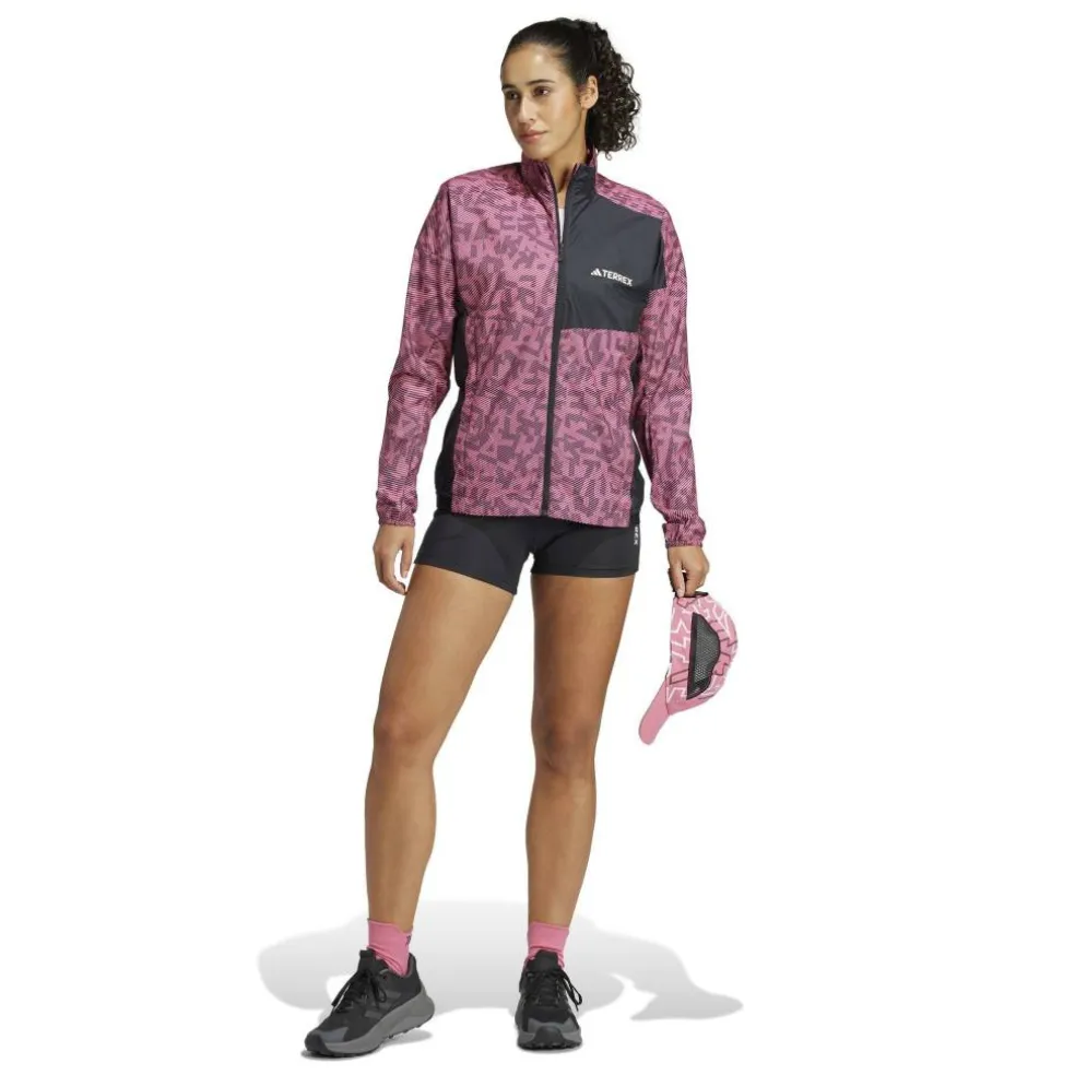 Women's Terrex Trail Water-Resistant Long Sleeve Performance Running Jacket
